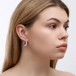 Срібні сережки англійська застібка Лекко   зображення 5