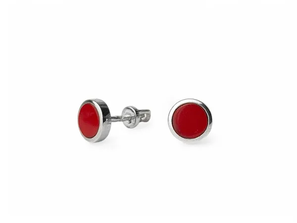 Silver stud earrings Carmen