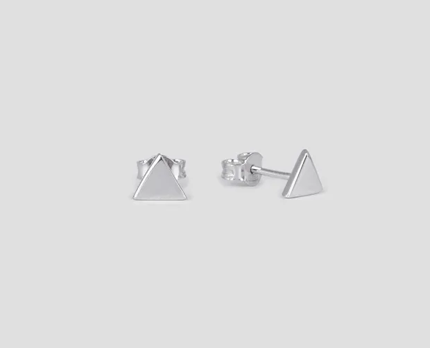 Срібні сережки пусети Трикутник 1220С