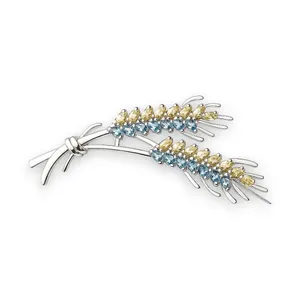 Срібна шпилька Колосок велика 