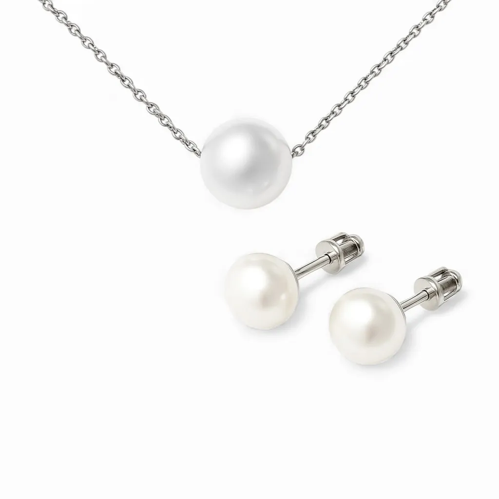 Срібний набір Перли