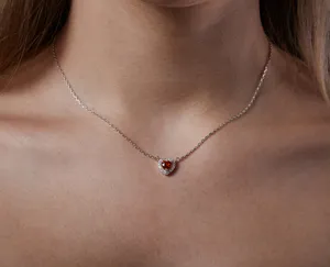 Срібне кольє Марсель Сердечко   зображення 2