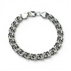 Срібний браслет Плоский Бісмарк  