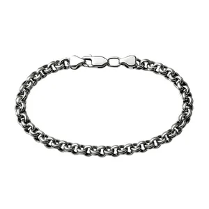 Срібний браслет Плоский Бісмарк