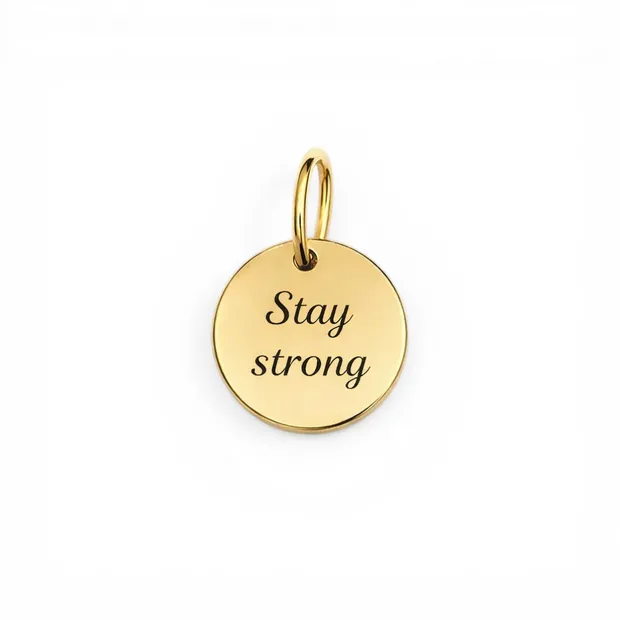 Серебряная подвеска для гравировки Монета с позолотой