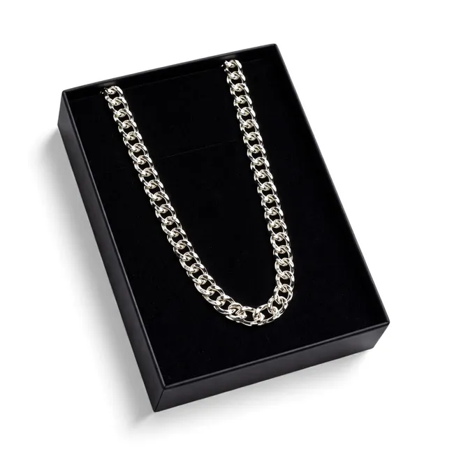Срібний ланцюжок Класичний Бісмарк та Коробка під набір "Happy everyday" 