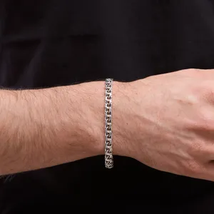 Серебряный браслет Плоский Бисмарк  зображення 2