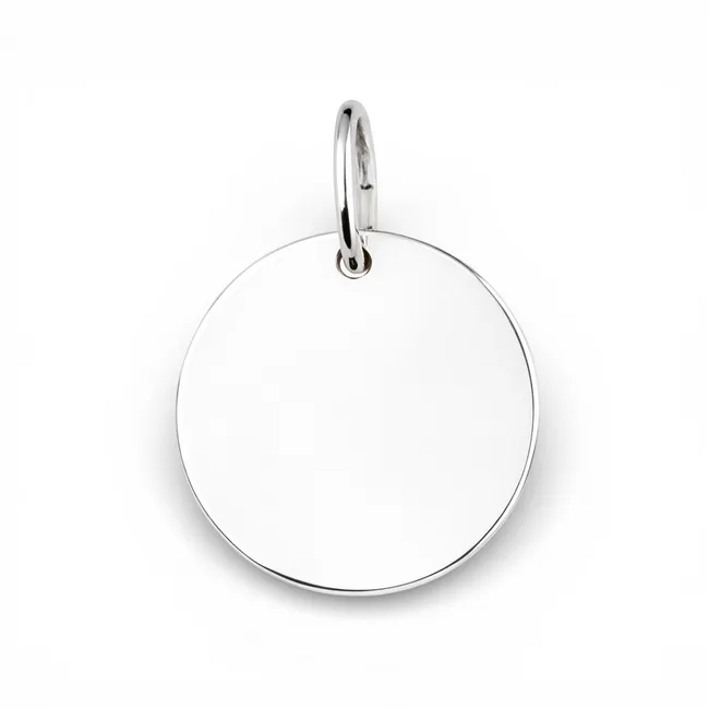 Срібна підвіска для гравіювання Монетка M 