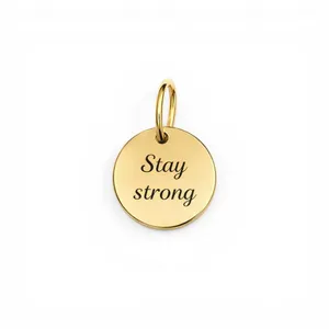 Серебряная подвеска для гравировки Монета с позолотой 