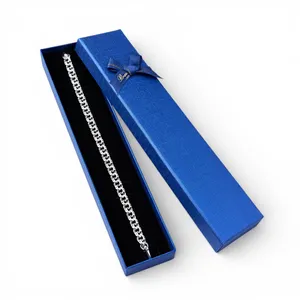 Срібний браслет Плоский Бісмарк та коробка під браслет Romance 