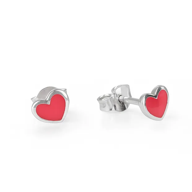 Silver earrings pusets Hearts