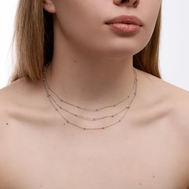 Срібне Кольє З Кульками