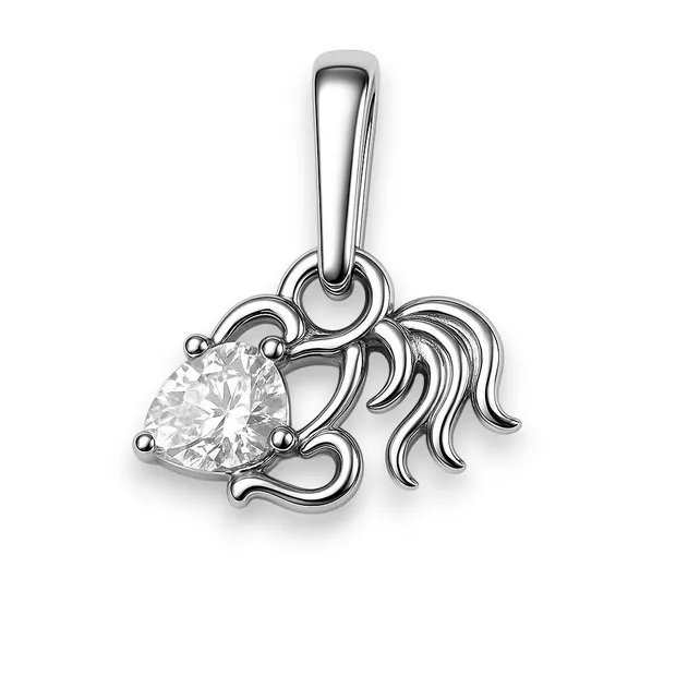 Срібна підвіска Водолій