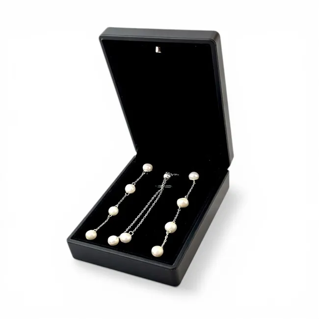 Подарунок для коханої срібний набір Роса 