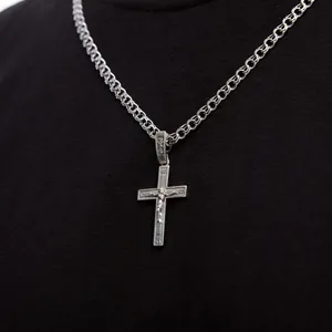 Срібний хрестик з розп'яттям Віра   зображення 6