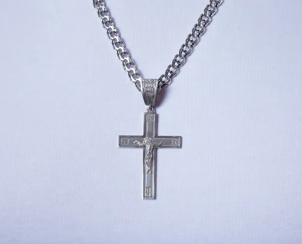 Silver Cross with Crucifixion Force