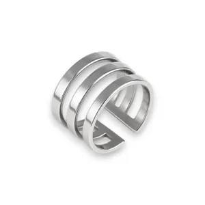 Срібна каблучка фалангова Три Смужки  