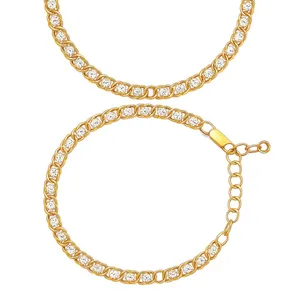 Срібний набір Арабський Бісмарк в позолоті з фіанітами 