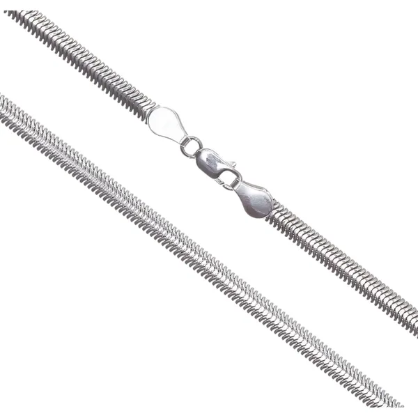 Срібний ланцюжок Плоский Снейк 