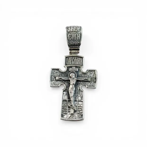 Срібний хрестик Архангел Михаїл 