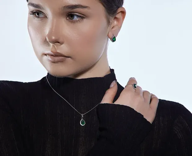 Срібний набір Хюррем та конверт під набір