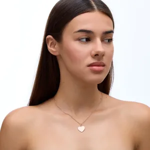 Срібна підвіска Серце  з позолотою  зображення 3