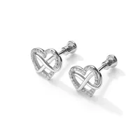 Срібні сережки пусети ДНК 