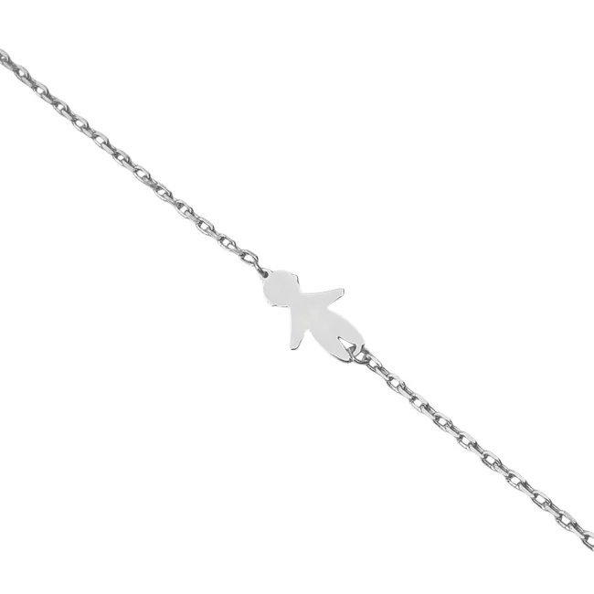 Silver bracelet for engraving with pedant Son 