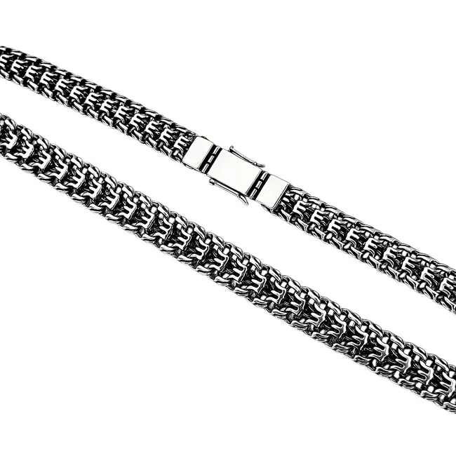 Срібний ланцюжок Тризуб з коробкою