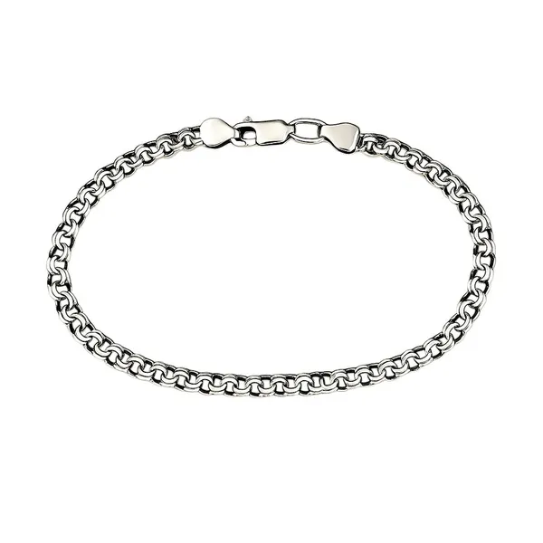 Срібний браслет Плоский Бісмарк 