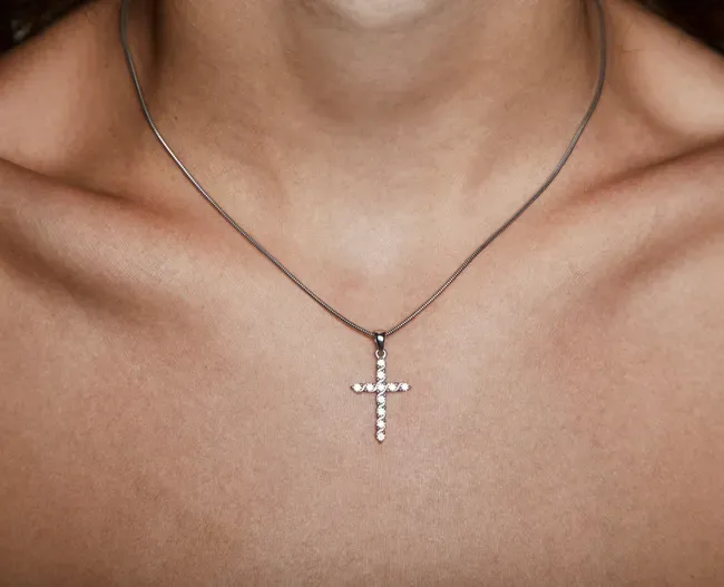 Подарунок для коханої срібний декоративний хрестик Сяйво  зображення 3