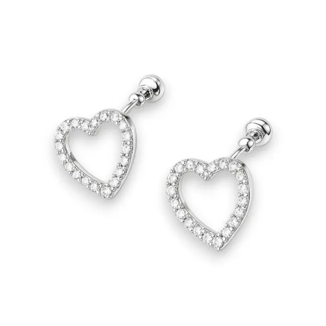 Срібні сережки пусети Сердечка  