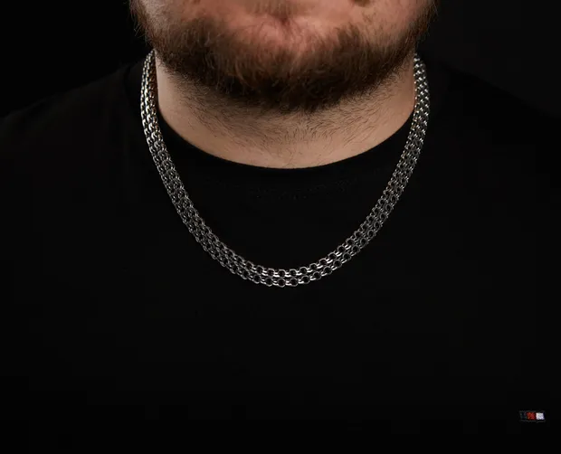 Срібний ланцюжок Подвійний Бісмарк