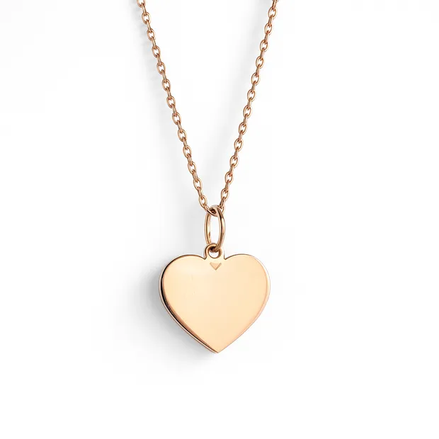 Срібне кольє Сердечко для гравіювання