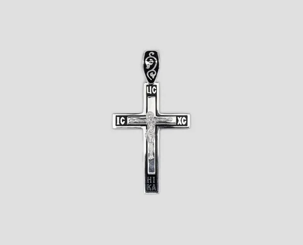 Срібний хрестик Віра малий 219 ч