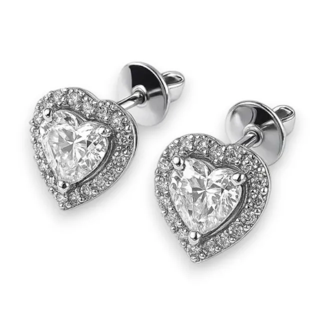 Срібні сережки Марсель Сердечко   зображення 2