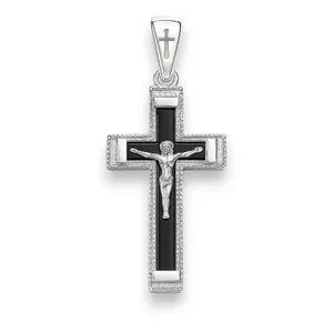 Срібний хрестик з каучуком Великий  