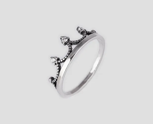 Серебряное кольцо Корона 11301