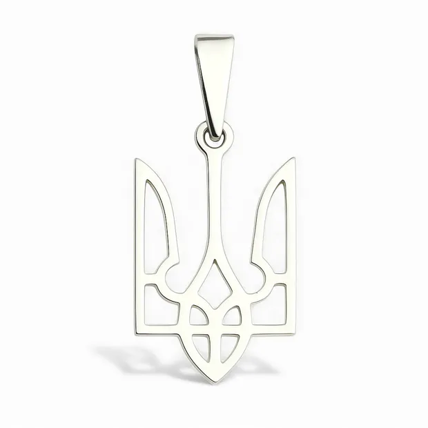 Срібна підвіска Тризуб 