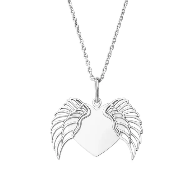 Срібне кольє Крила для гравіювання