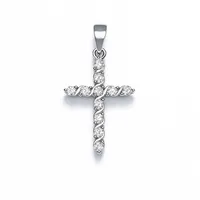 Серебряный декоративный крестик Сияние 