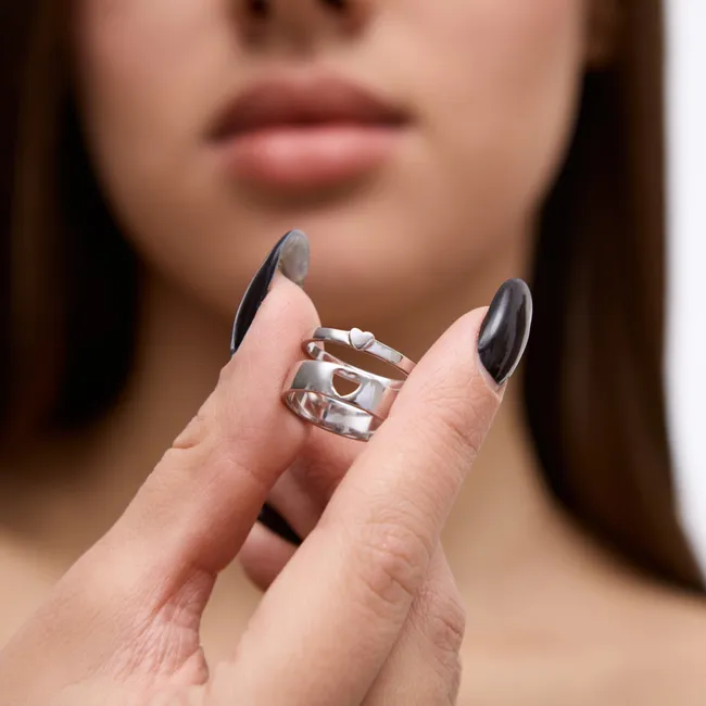 Срібна Каблучка Heart  зображення 5