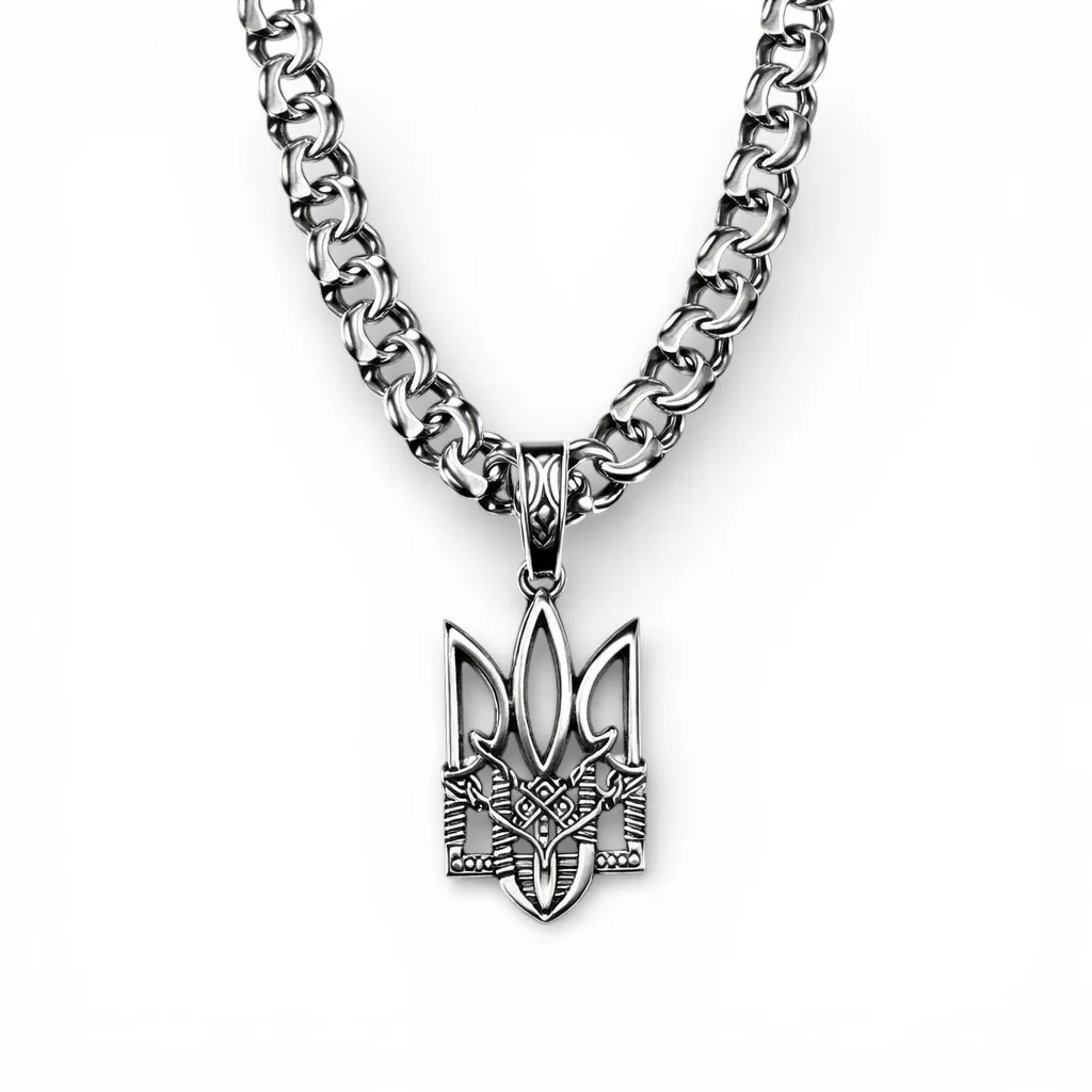 Срібний чоловічий набір Тризуб та Класичний бісмарк