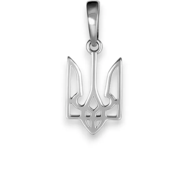 Срібна підвіска Тризуб  