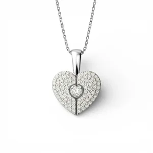 Срібне кольє Крила з цирконієм для гравіювання  зображення 2