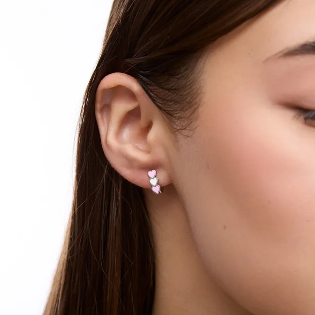 Silver earrings baby Hearts  зображення 4