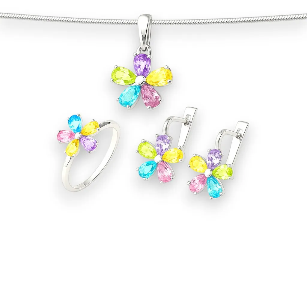 Срібний набір Квітка