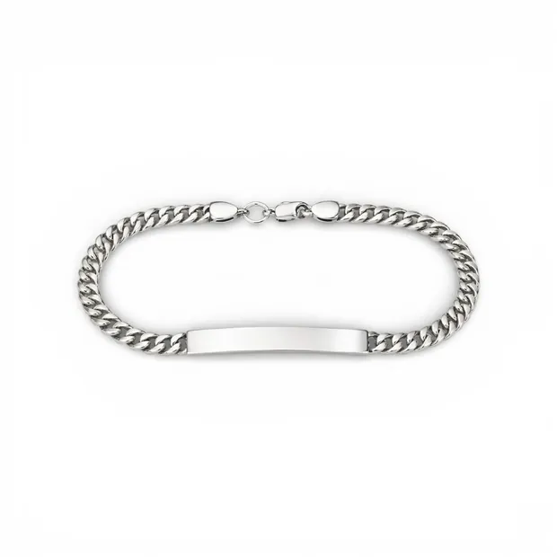 Серебряный браслет Панцирный с пластиной