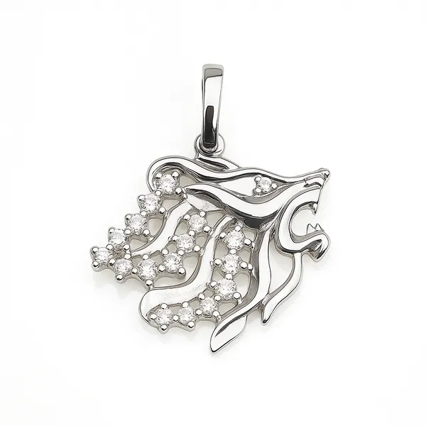 Срібна підвіска Лев