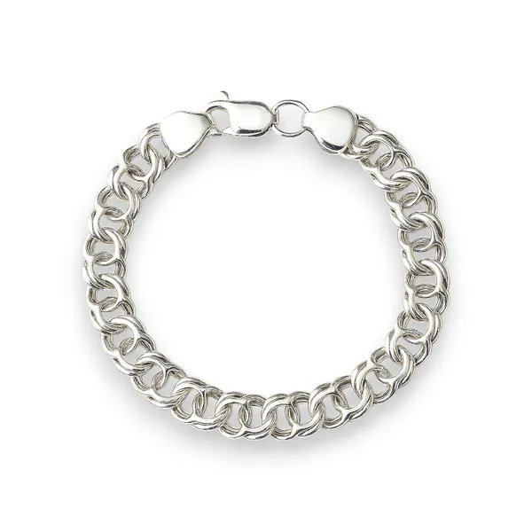 Срібний браслет класичний бісмарк 